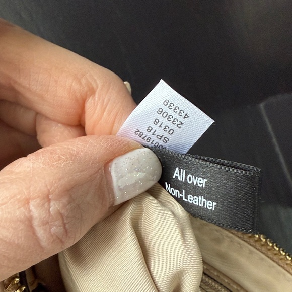 NEW INC Vachetta Crossbody Clutch Handbag Purse Tan wGold Accent Removable strap - Picture 17 of 17